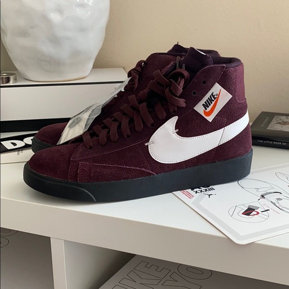 NWT Nike blazer mid rebel burgundy - Picture 3 of 9